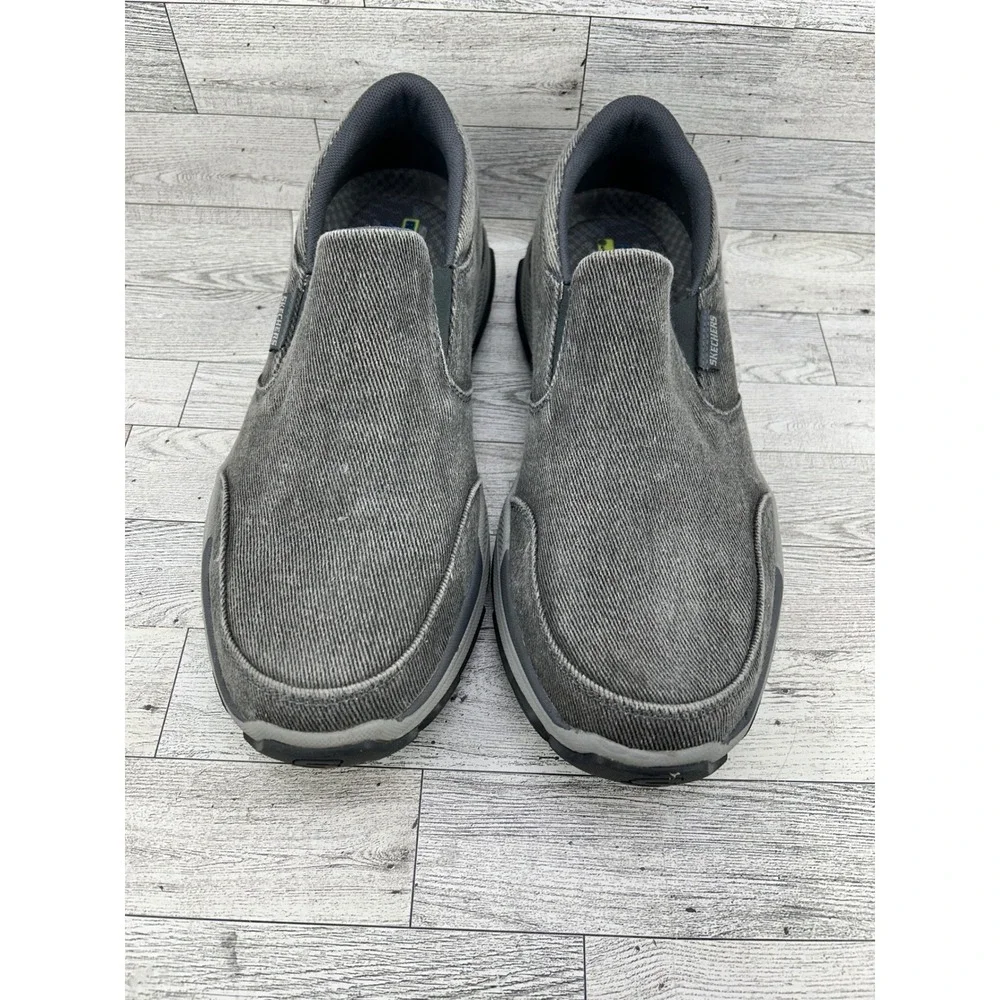 Skechers Relaxed Fit Air Cooled Memory Foam Slip On Shoes Men's Size 12 Charcoal